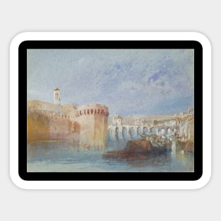 Angers - The Walls of Doutre with the Tower of the Church of La Trinite, 1826 Sticker